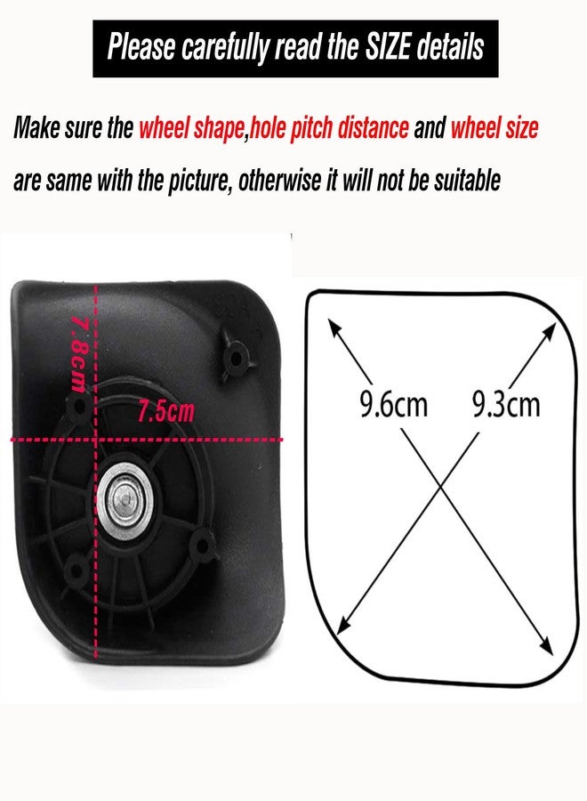 Zoofen 1 Pair Luggage Repair Wheels Replacement Luggage Wheels Suitcase Wheels Replacement (W041-2X) - Image 3